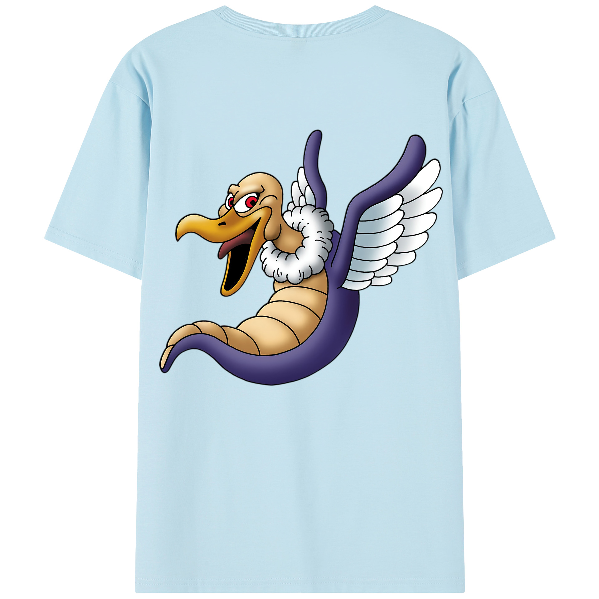（画像用） ドラゴンクエスト Doragon Kuesuto Dragon Quest 綿100％半袖Tシャツ（背面プリント）